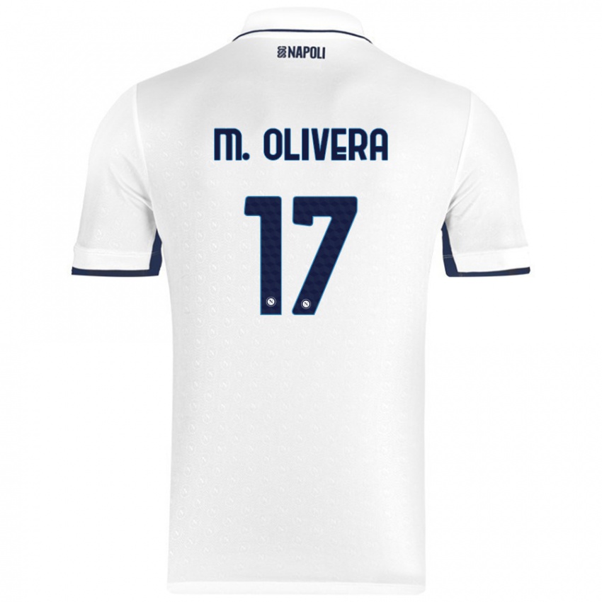 Niño Camiseta Mathias Olivera #17 Blanco Azul Real 2ª Equipación 2024/25 La Camisa México