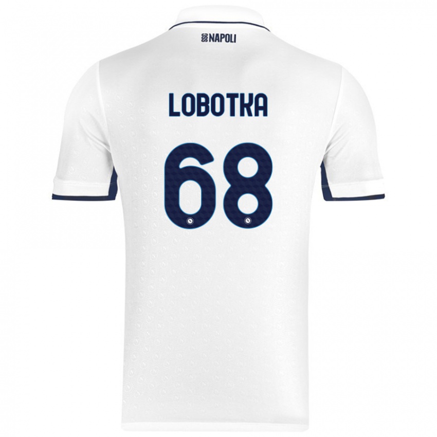 Niño Camiseta Stanislav Lobotka #68 Blanco Azul Real 2ª Equipación 2024/25 La Camisa México