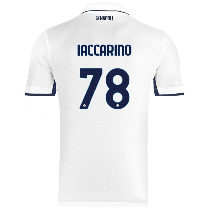 Niño Camiseta Gennaro Iaccarino #78 Blanco Azul Real 2ª Equipación 2024/25 La Camisa México