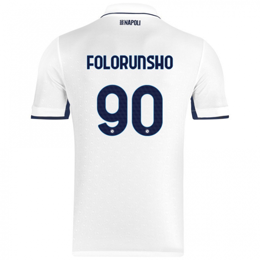 Niño Camiseta Michael Folorunsho #90 Blanco Azul Real 2ª Equipación 2024/25 La Camisa México