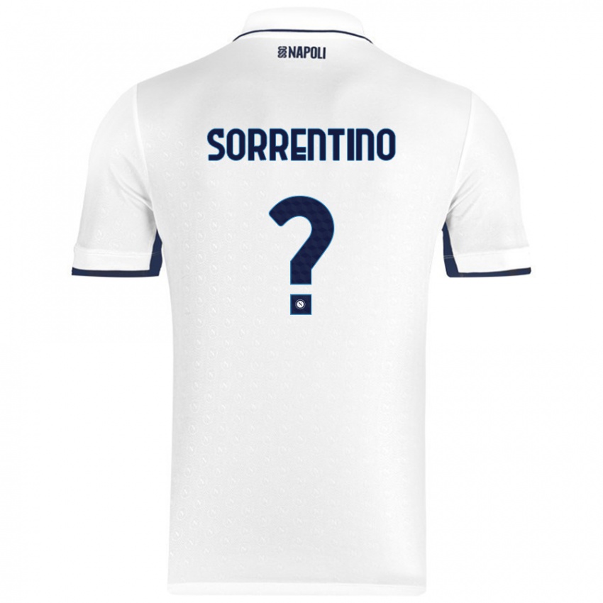 Niño Camiseta Andrea Sorrentino #0 Blanco Azul Real 2ª Equipación 2024/25 La Camisa México