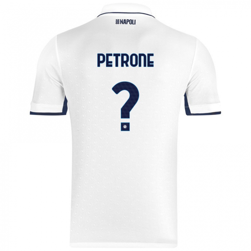 Niño Camiseta Andrea Petrone #0 Blanco Azul Real 2ª Equipación 2024/25 La Camisa México