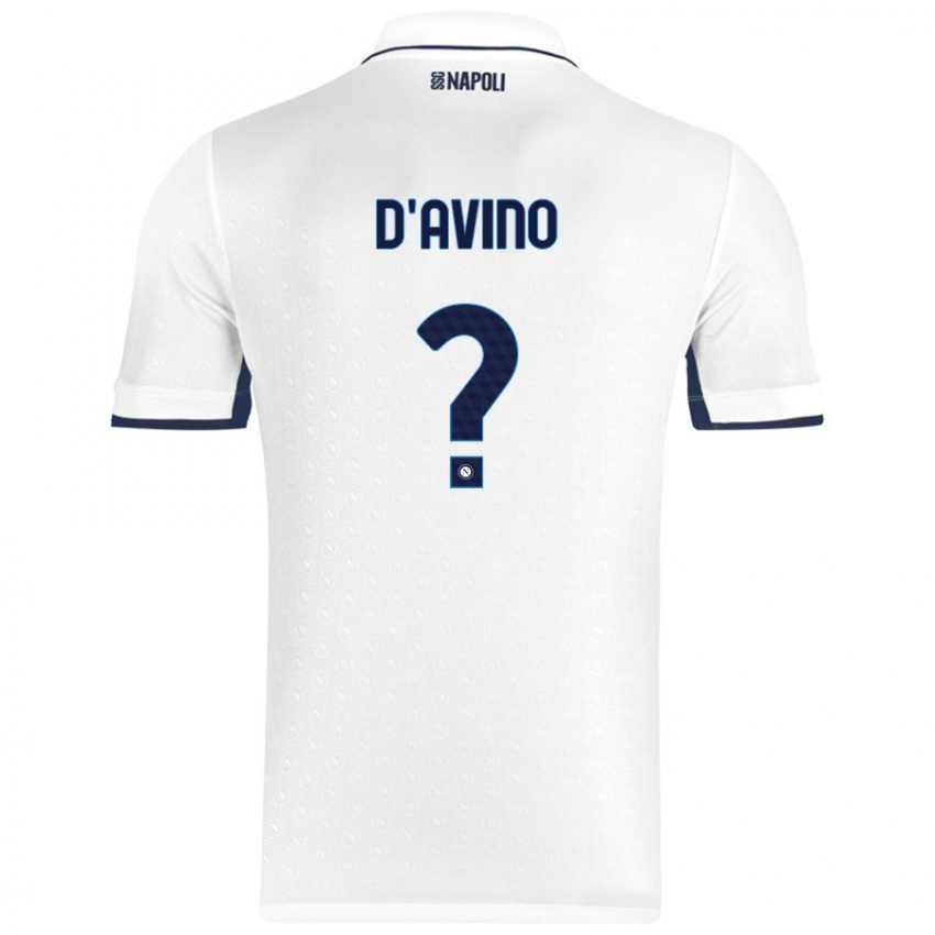 Niño Camiseta Luigi D'avino #0 Blanco Azul Real 2ª Equipación 2024/25 La Camisa México