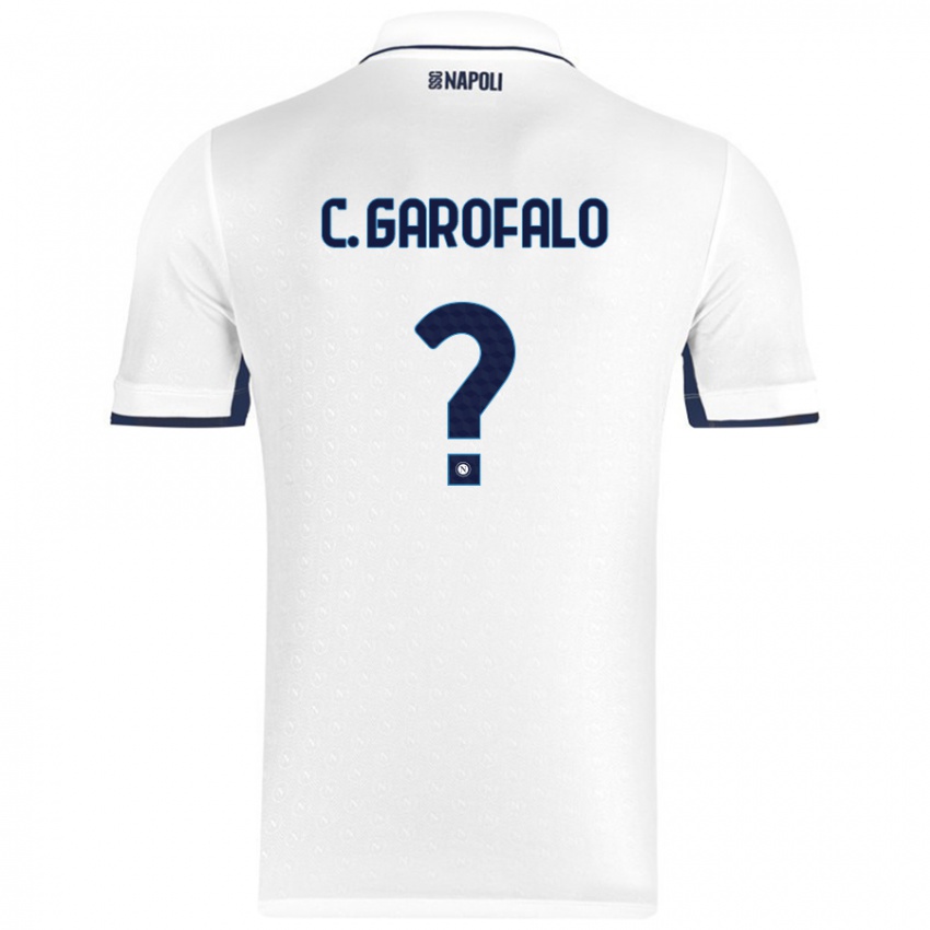 Niño Camiseta Christian Garofalo #0 Blanco Azul Real 2ª Equipación 2024/25 La Camisa México