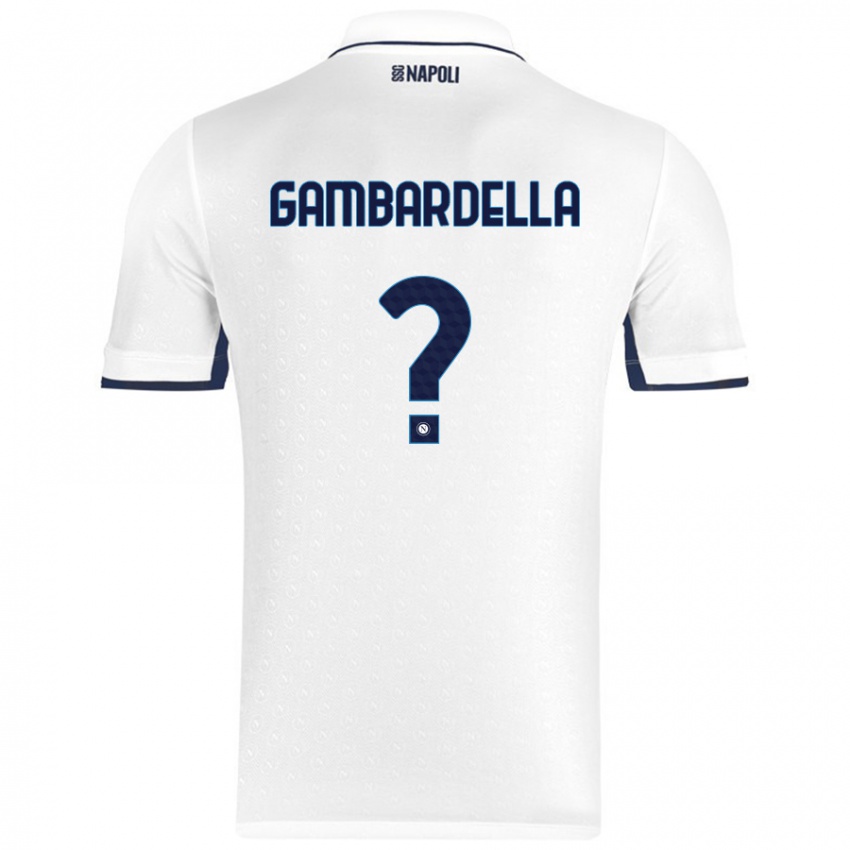 Niño Camiseta Vittorio Gambardella #0 Blanco Azul Real 2ª Equipación 2024/25 La Camisa México