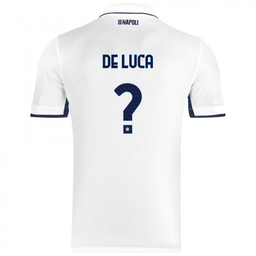 Niño Camiseta Alfonso De Luca #0 Blanco Azul Real 2ª Equipación 2024/25 La Camisa México