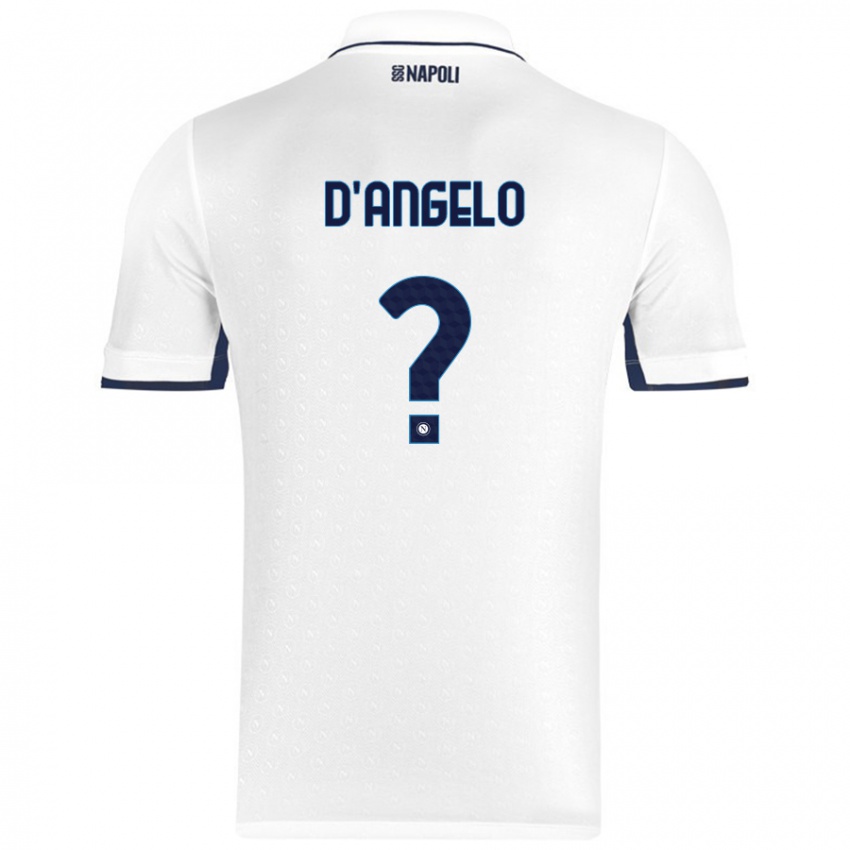 Niño Camiseta Giuseppe D'angelo #0 Blanco Azul Real 2ª Equipación 2024/25 La Camisa México