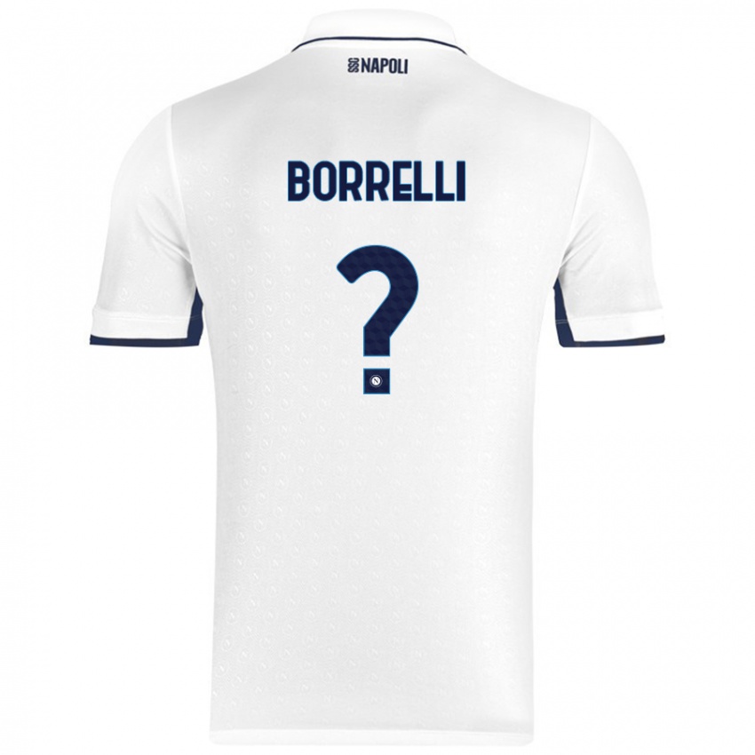 Niño Camiseta Ciro Borrelli #0 Blanco Azul Real 2ª Equipación 2024/25 La Camisa México