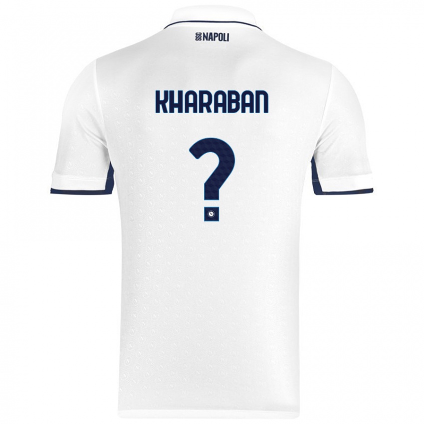 Niño Camiseta Vitaliy Kharaban #0 Blanco Azul Real 2ª Equipación 2024/25 La Camisa México