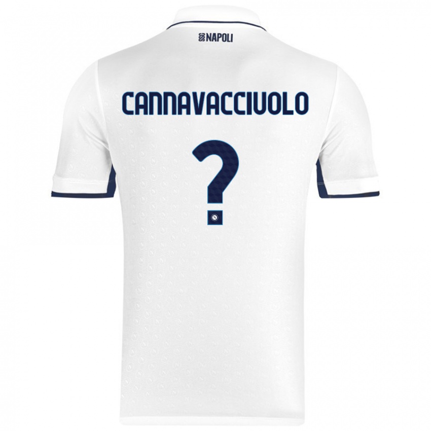 Niño Camiseta Luigi Pio Cannavacciuolo #0 Blanco Azul Real 2ª Equipación 2024/25 La Camisa México