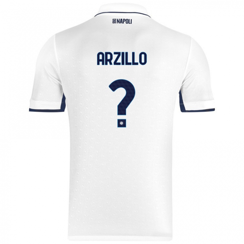 Niño Camiseta Antonino Arzillo #0 Blanco Azul Real 2ª Equipación 2024/25 La Camisa México