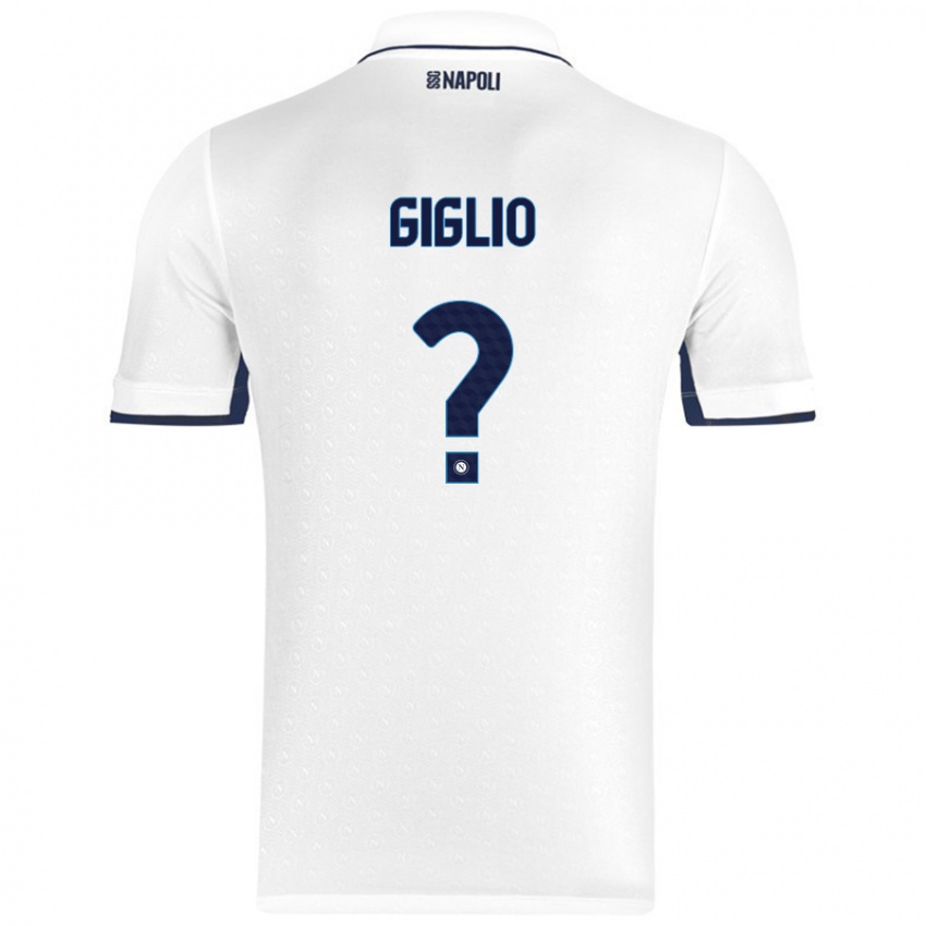 Niño Camiseta Angelo Giglio #0 Blanco Azul Real 2ª Equipación 2024/25 La Camisa México