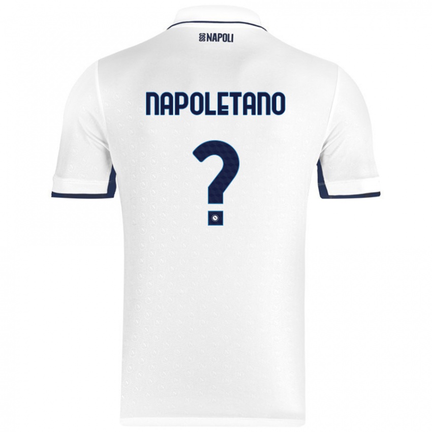 Niño Camiseta Jordan Napoletano #0 Blanco Azul Real 2ª Equipación 2024/25 La Camisa México