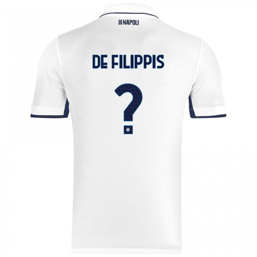 Niño Camiseta Antonio De Filippis #0 Blanco Azul Real 2ª Equipación 2024/25 La Camisa México