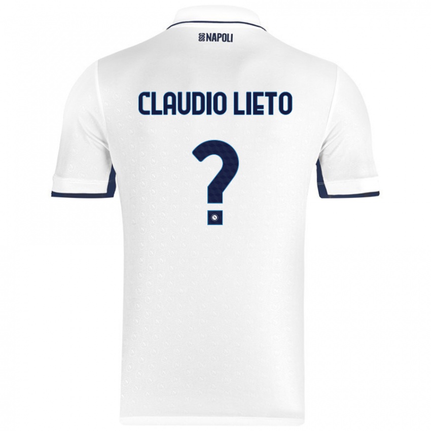 Niño Camiseta Claudio Lieto #0 Blanco Azul Real 2ª Equipación 2024/25 La Camisa México