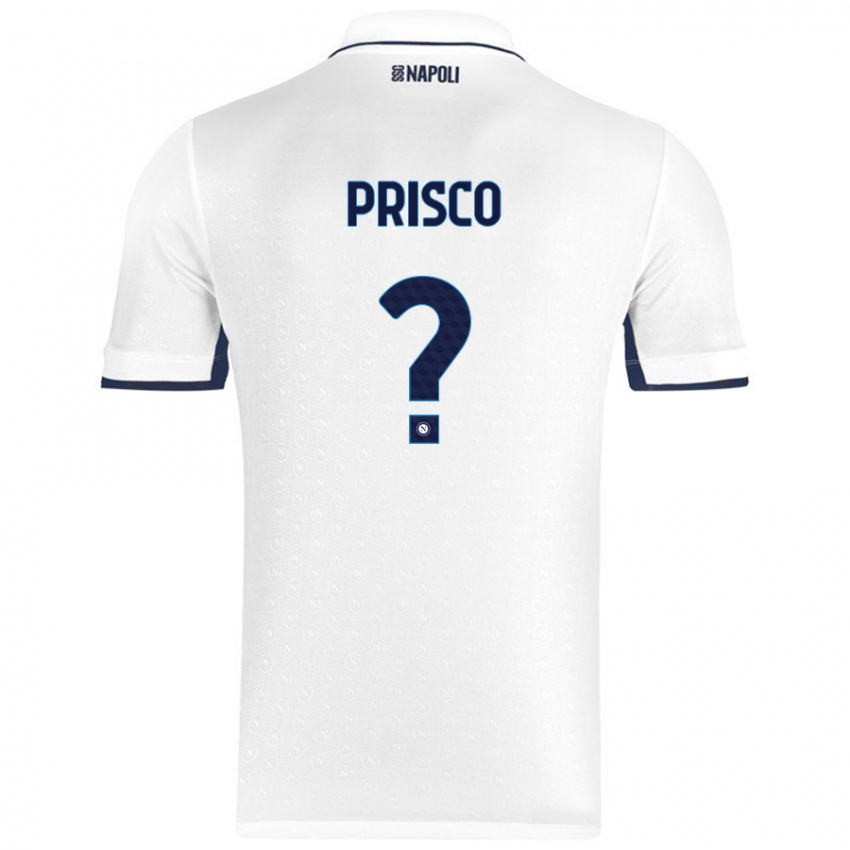 Niño Camiseta Vincenzo Prisco #0 Blanco Azul Real 2ª Equipación 2024/25 La Camisa México