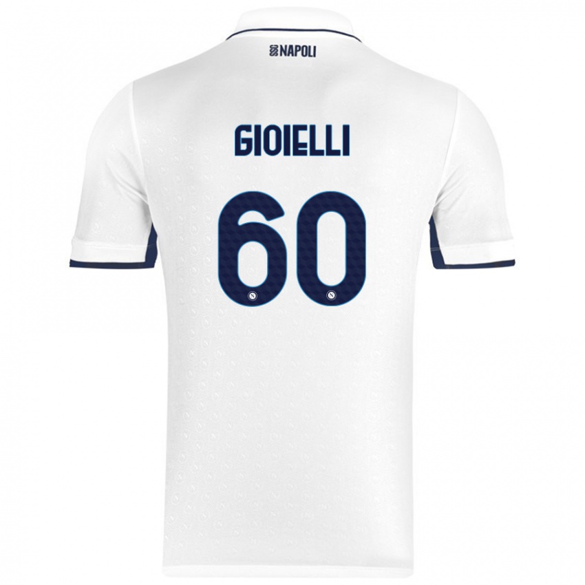 Niño Camiseta Francesco Gioielli #60 Blanco Azul Real 2ª Equipación 2024/25 La Camisa México