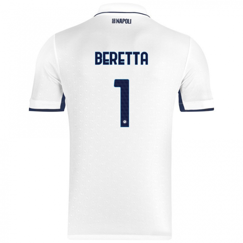 Niño Camiseta Beatrice Beretta #1 Blanco Azul Real 2ª Equipación 2024/25 La Camisa México