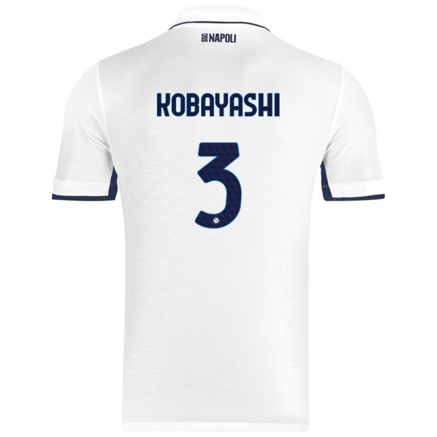 Niño Camiseta Miharu Kobayashi #3 Blanco Azul Real 2ª Equipación 2024/25 La Camisa México