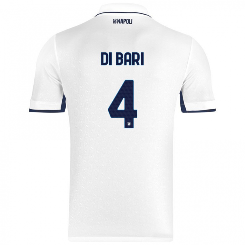 Niño Camiseta Martina Di Bari #4 Blanco Azul Real 2ª Equipación 2024/25 La Camisa México