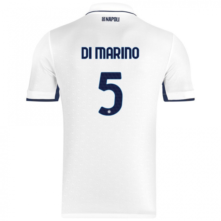 Niño Camiseta Paola Di Marino #5 Blanco Azul Real 2ª Equipación 2024/25 La Camisa México