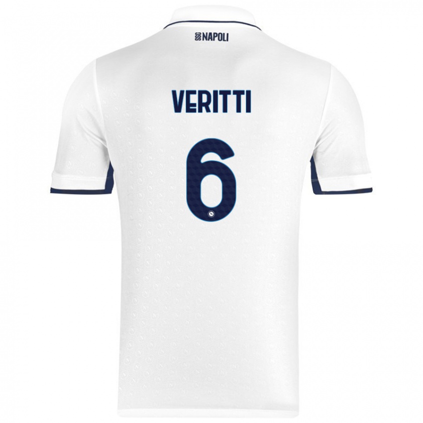 Niño Camiseta Federica Veritti #6 Blanco Azul Real 2ª Equipación 2024/25 La Camisa México