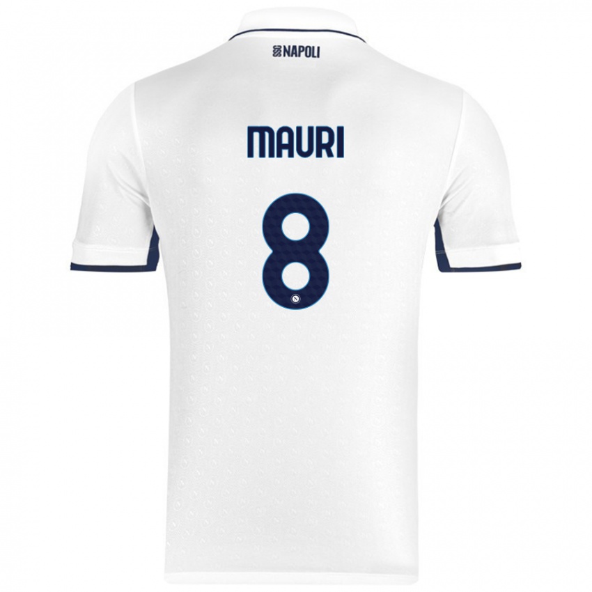 Niño Camiseta Claudia Mauri #8 Blanco Azul Real 2ª Equipación 2024/25 La Camisa México