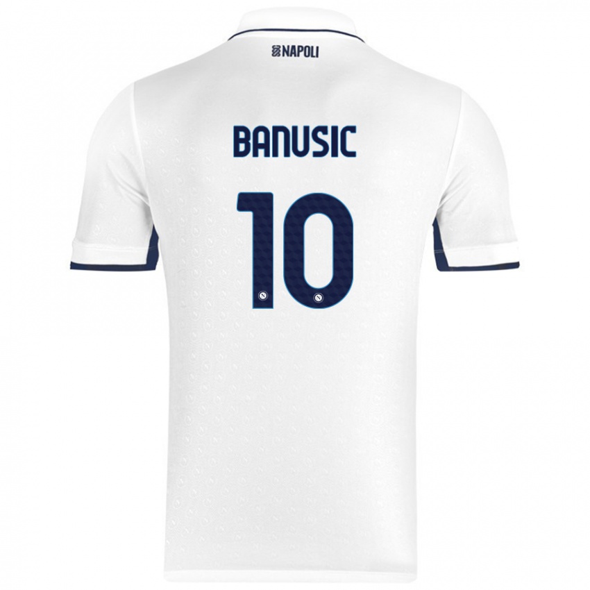 Niño Camiseta Marija Banušić #10 Blanco Azul Real 2ª Equipación 2024/25 La Camisa México