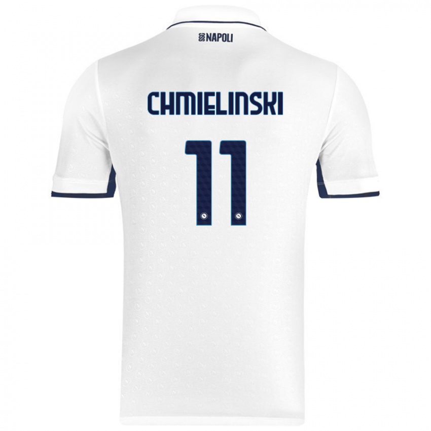 Niño Camiseta Gina Chmielinski #11 Blanco Azul Real 2ª Equipación 2024/25 La Camisa México