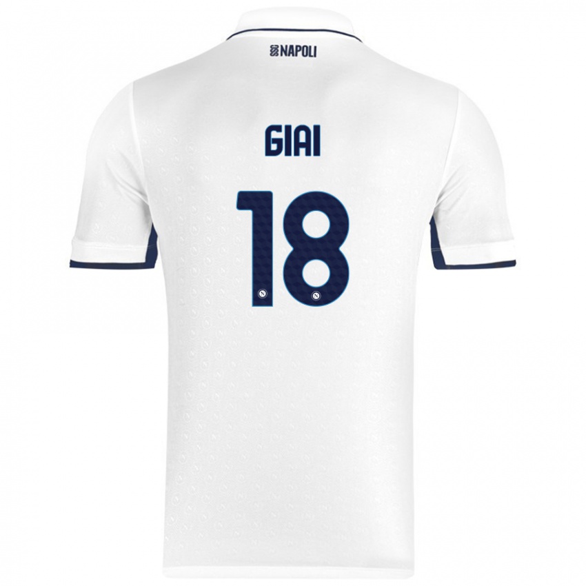 Niño Camiseta Alice Giai #18 Blanco Azul Real 2ª Equipación 2024/25 La Camisa México