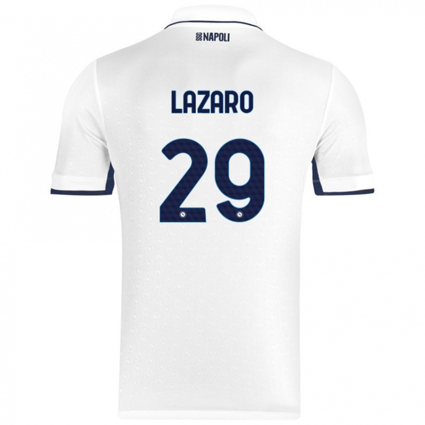 Niño Camiseta Paloma Lázaro #29 Blanco Azul Real 2ª Equipación 2024/25 La Camisa México