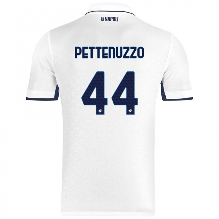 Niño Camiseta Tecla Pettenuzzo #44 Blanco Azul Real 2ª Equipación 2024/25 La Camisa México