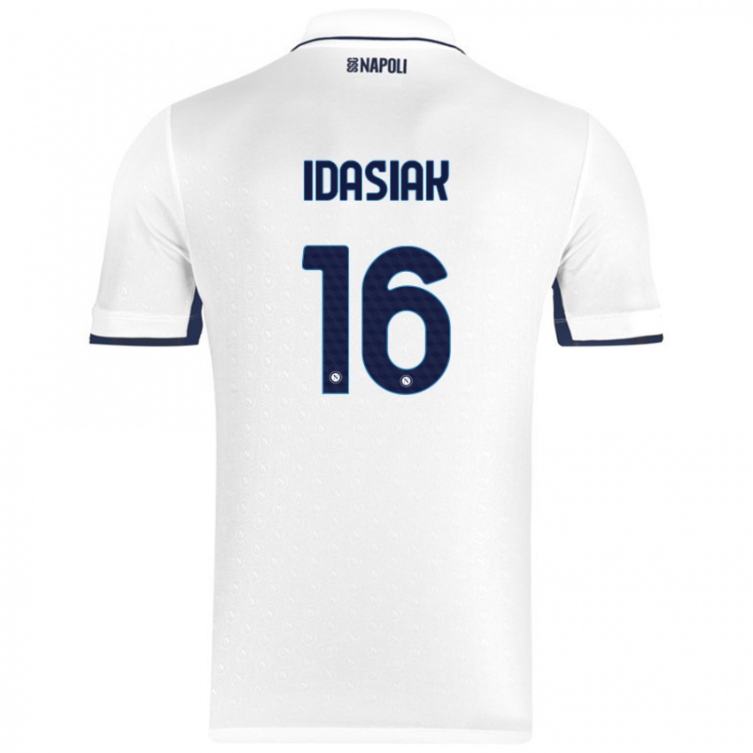 Niño Camiseta Hubert Idasiak #16 Blanco Azul Real 2ª Equipación 2024/25 La Camisa México