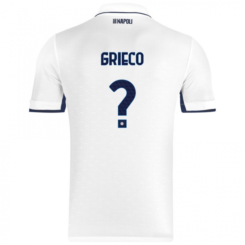 Niño Camiseta Alessandro Grieco #0 Blanco Azul Real 2ª Equipación 2024/25 La Camisa México