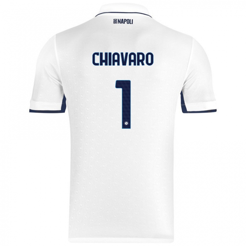 Niño Camiseta Kelly Chiavaro #1 Blanco Azul Real 2ª Equipación 2024/25 La Camisa México