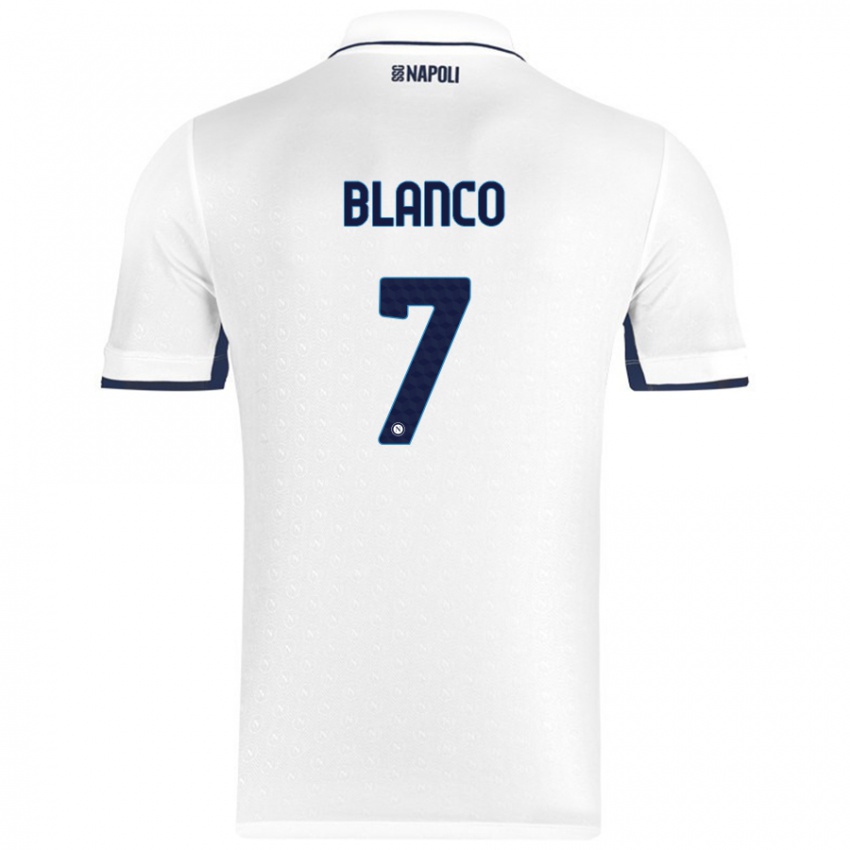 Niño Camiseta Gimena Blanco #7 Blanco Azul Real 2ª Equipación 2024/25 La Camisa México