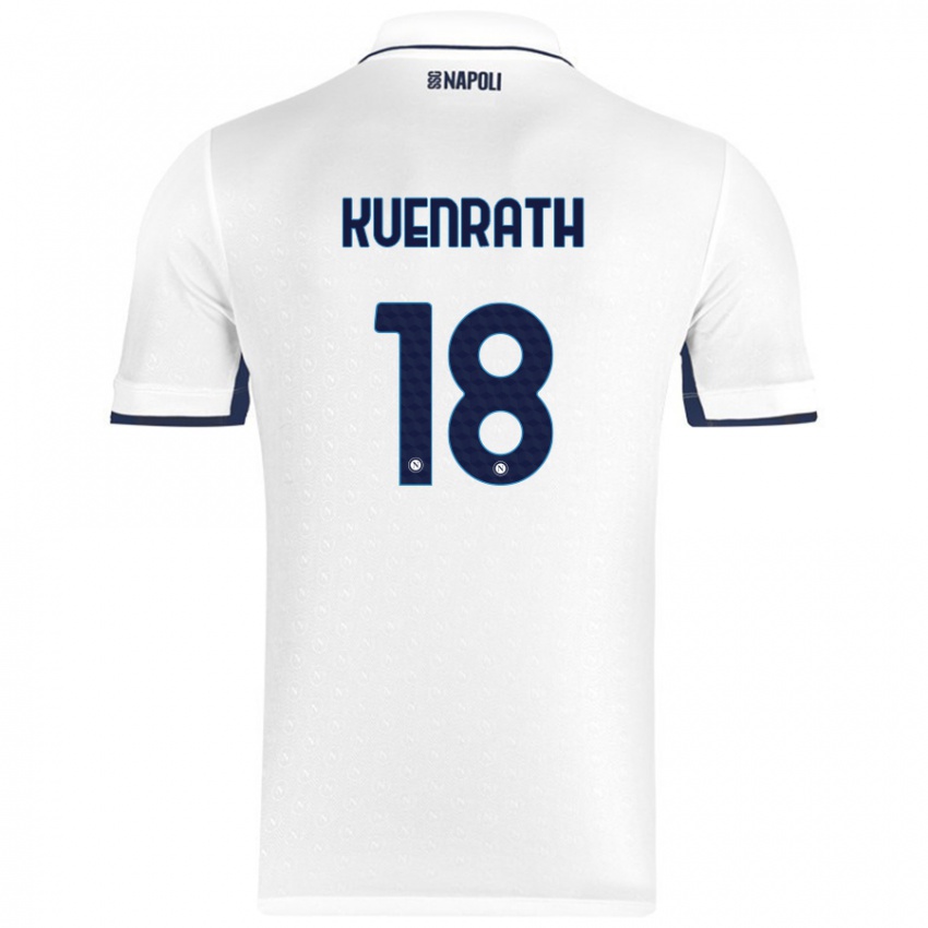 Niño Camiseta Melanie Kuenrath #18 Blanco Azul Real 2ª Equipación 2024/25 La Camisa México