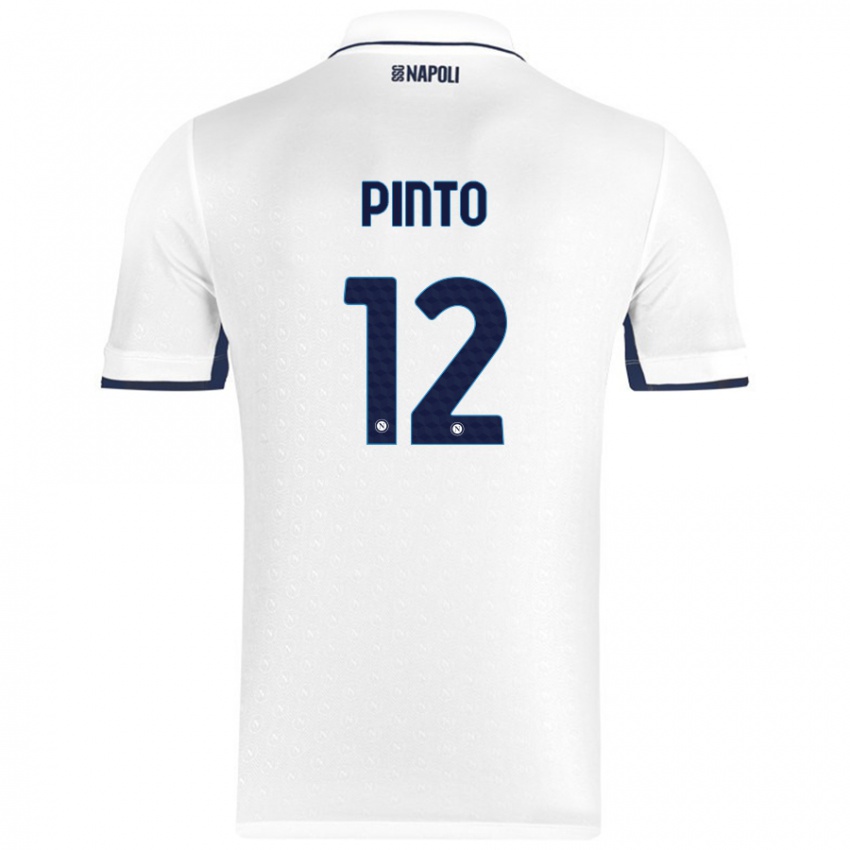 Niño Camiseta Ciro Pinto #12 Blanco Azul Real 2ª Equipación 2024/25 La Camisa México