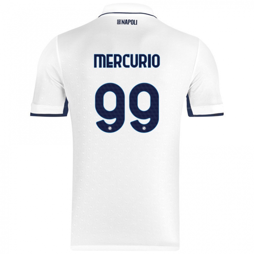 Niño Camiseta Giovanni Mercurio #99 Blanco Azul Real 2ª Equipación 2024/25 La Camisa México