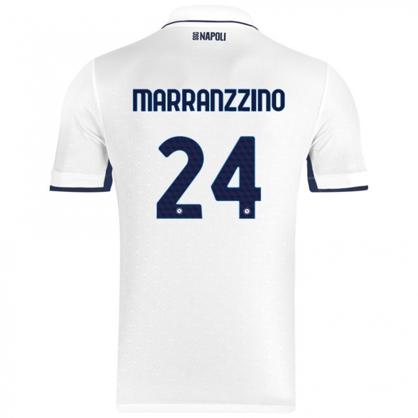 Niño Camiseta Pasquale Marranzzino #24 Blanco Azul Real 2ª Equipación 2024/25 La Camisa México