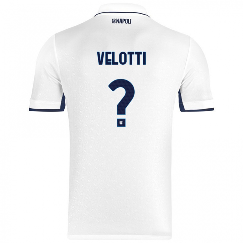 Niño Camiseta Christian Velotti #0 Blanco Azul Real 2ª Equipación 2024/25 La Camisa México