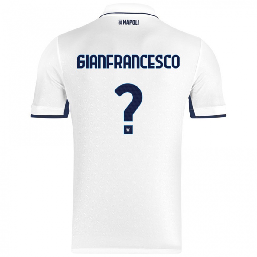 Niño Camiseta Sergio Gianfrancesco #0 Blanco Azul Real 2ª Equipación 2024/25 La Camisa México