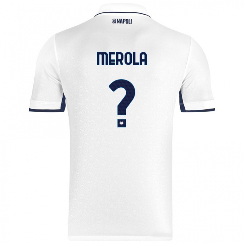 Niño Camiseta Marco Merola #0 Blanco Azul Real 2ª Equipación 2024/25 La Camisa México