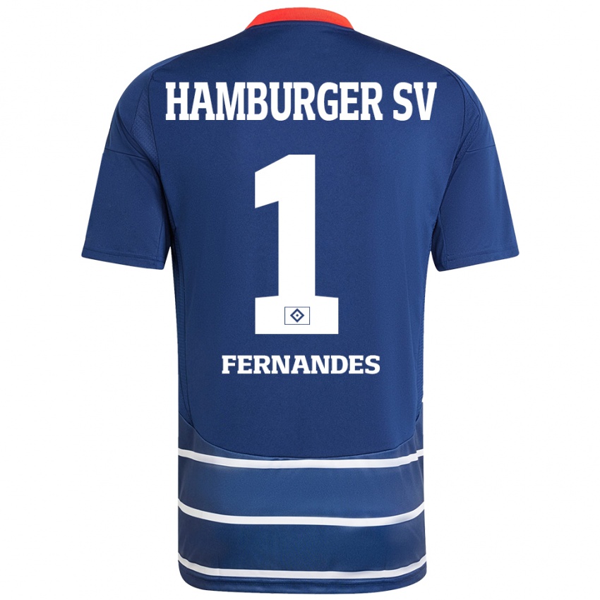 Niño Camiseta Daniel Heuer Fernandes #1 Azul Oscuro 2ª Equipación 2024/25 La Camisa México