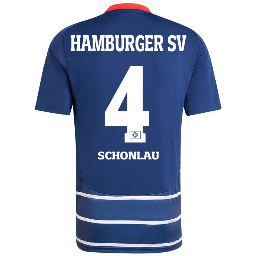 Niño Camiseta Sebastian Schonlau #4 Azul Oscuro 2ª Equipación 2024/25 La Camisa México