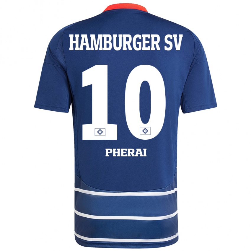 Niño Camiseta Immanuel Pherai #10 Azul Oscuro 2ª Equipación 2024/25 La Camisa México