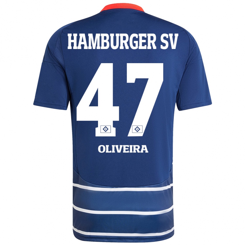 Niño Camiseta Nicolas Oliveira #47 Azul Oscuro 2ª Equipación 2024/25 La Camisa México