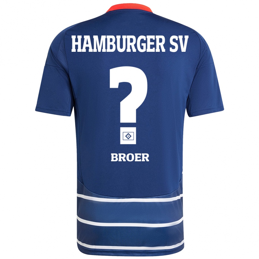 Niño Camiseta Yannick Tim Bröer #0 Azul Oscuro 2ª Equipación 2024/25 La Camisa México