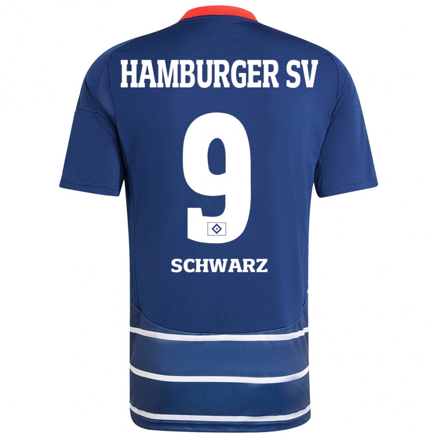 Niño Camiseta Rafael Schwarz #9 Azul Oscuro 2ª Equipación 2024/25 La Camisa México