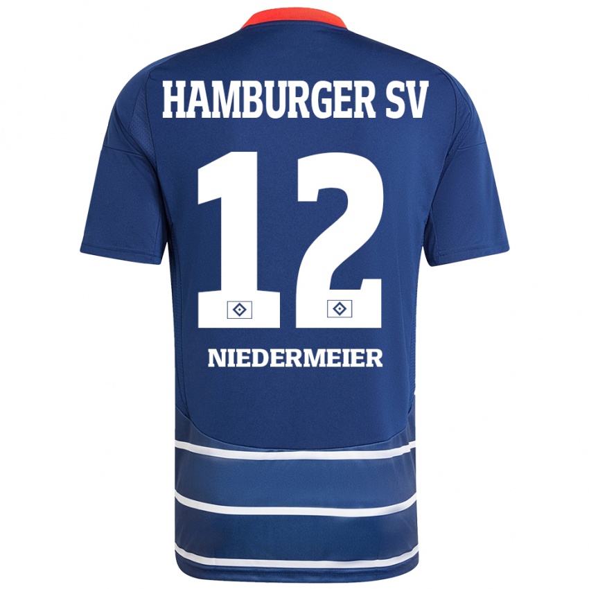 Niño Camiseta Philipp Niedermeier #12 Azul Oscuro 2ª Equipación 2024/25 La Camisa México